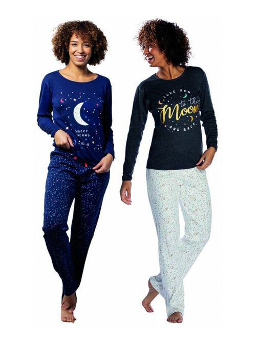 Pijama algodón MELISSA BROWN - Pack de 2 - Kiabi Pijama algodón MELISSA BROWN - Pack de 2 - Kiabi