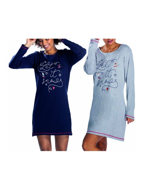 Pijama algodón MELISSA BROWN - Pack de 2 - Kiabi Pijama algodón MELISSA BROWN - Pack de 2 - Kiabi