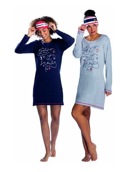 Pijama algodón MELISSA BROWN - Pack de 2 - Kiabi Pijama algodón MELISSA BROWN - Pack de 2 - Kiabi