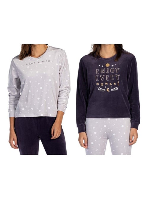 Pijama algodón MELISSA BROWN - Pack de 2 - Kiabi Pijama algodón MELISSA BROWN - Pack de 2 - Kiabi