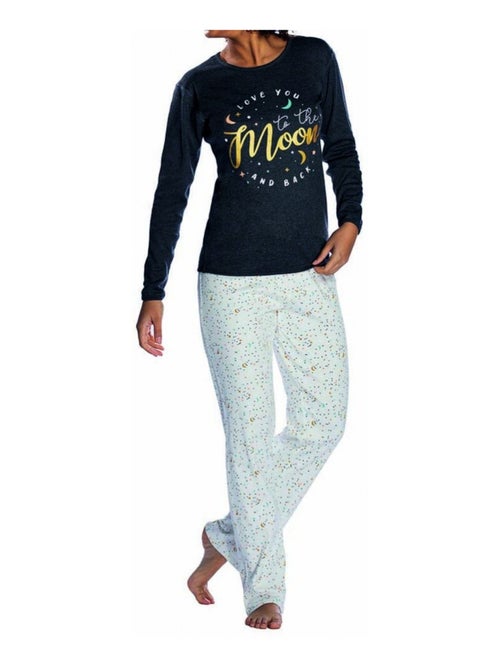 Pijama algodón mujer MELISSA BROWN - Kiabi Pijama algodón mujer MELISSA BROWN - Kiabi