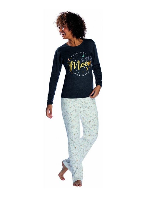 Pijama algodón mujer MELISSA BROWN - Kiabi Pijama algodón mujer MELISSA BROWN - Kiabi