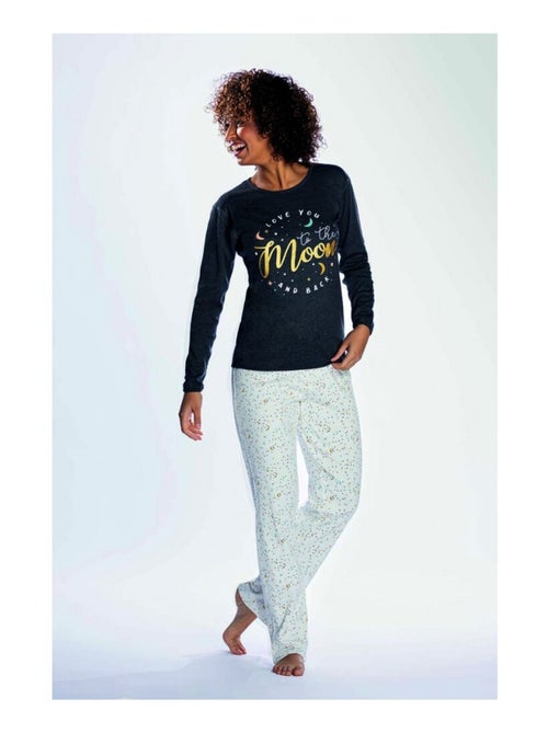 Pijama algodón mujer MELISSA BROWN - Kiabi Pijama algodón mujer MELISSA BROWN - Kiabi