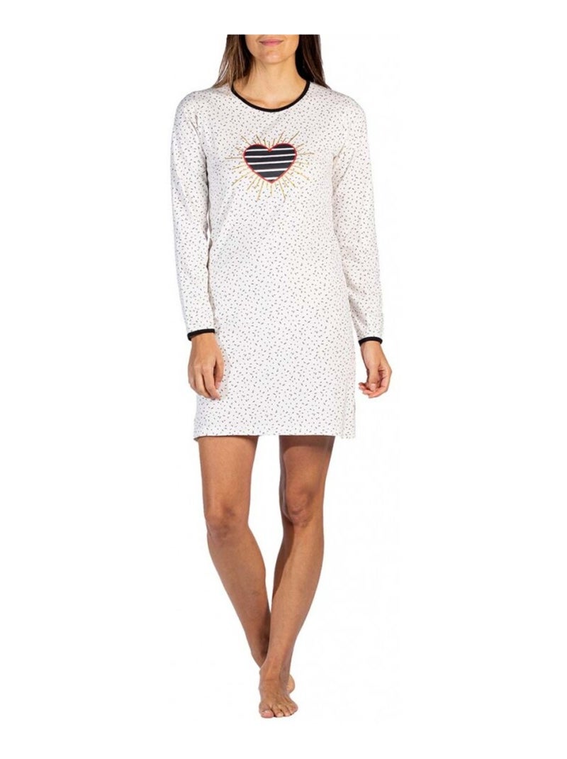 Pijama algodón mujer MELISSA BROWN Crudo - Kiabi