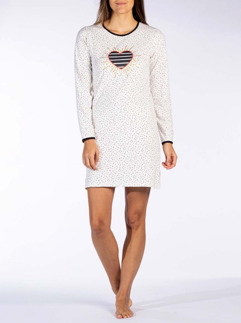 Pijama algodón mujer MELISSA BROWN Crudo - Kiabi