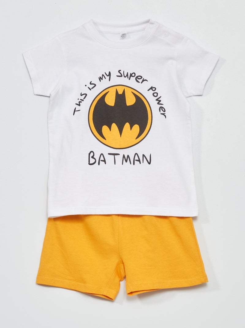 Pijama 'Batman' blanco/amarillo - Kiabi