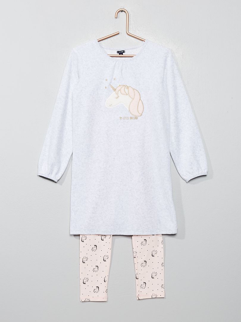 Pijama bimaterial 'unicornio' ROSA - Kiabi