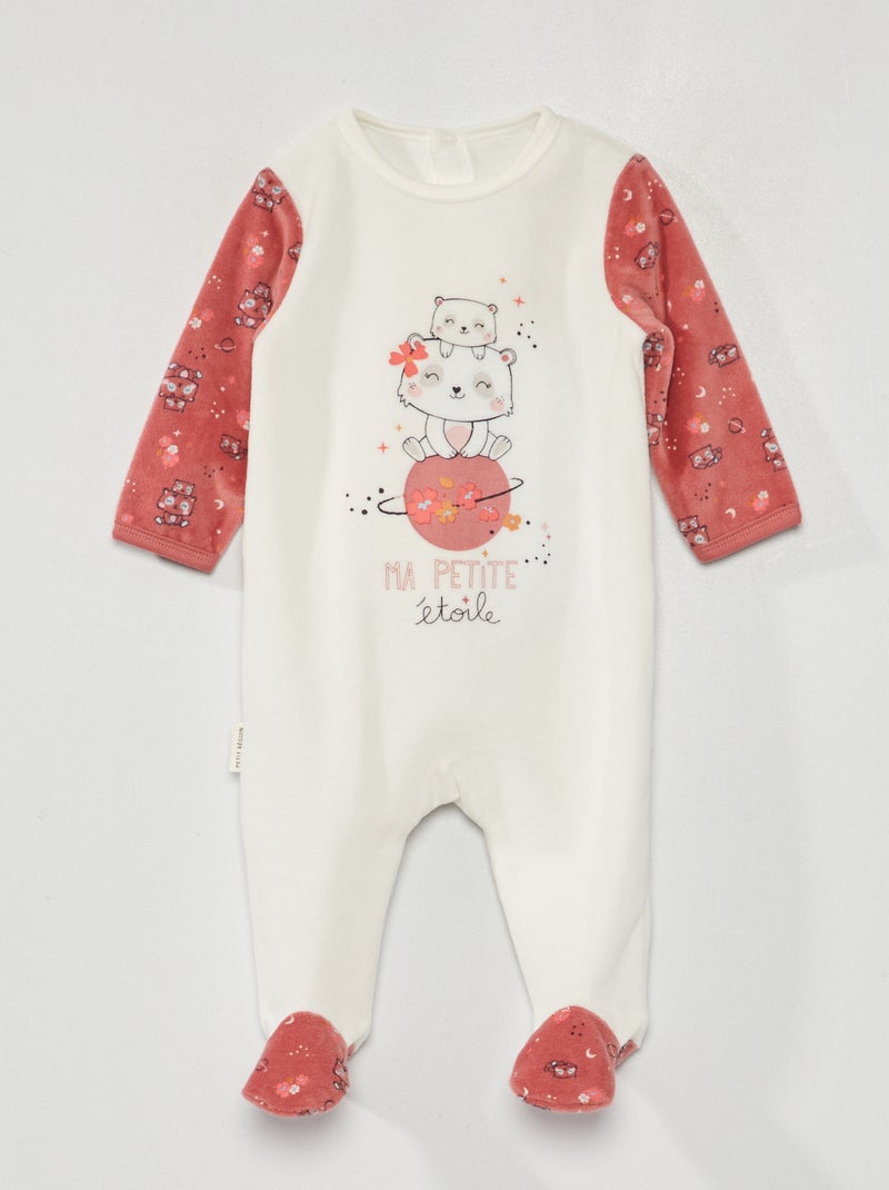 Pijama blanco/rosa - Kiabi