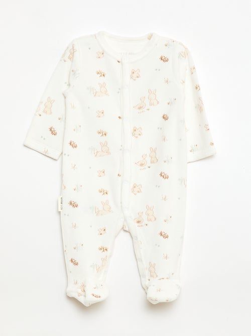 Pijama calentito con pies para bebé - Kiabi