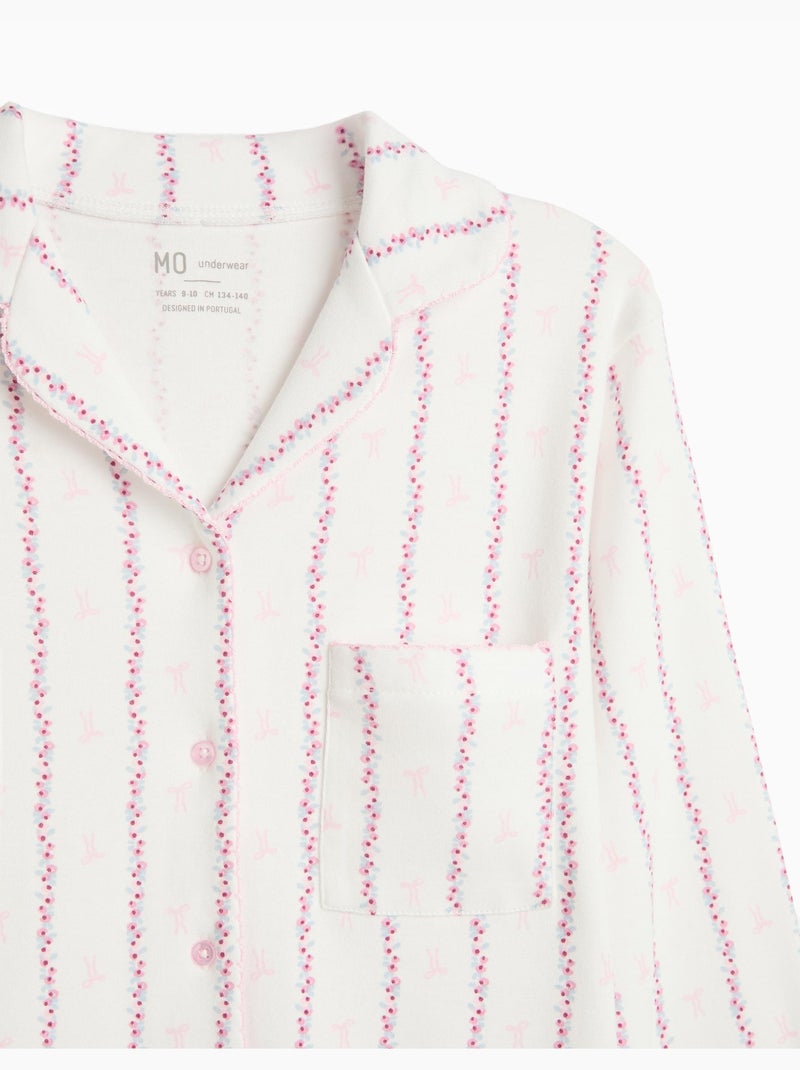 Pijama camisa, mo fashion Blanco - Kiabi