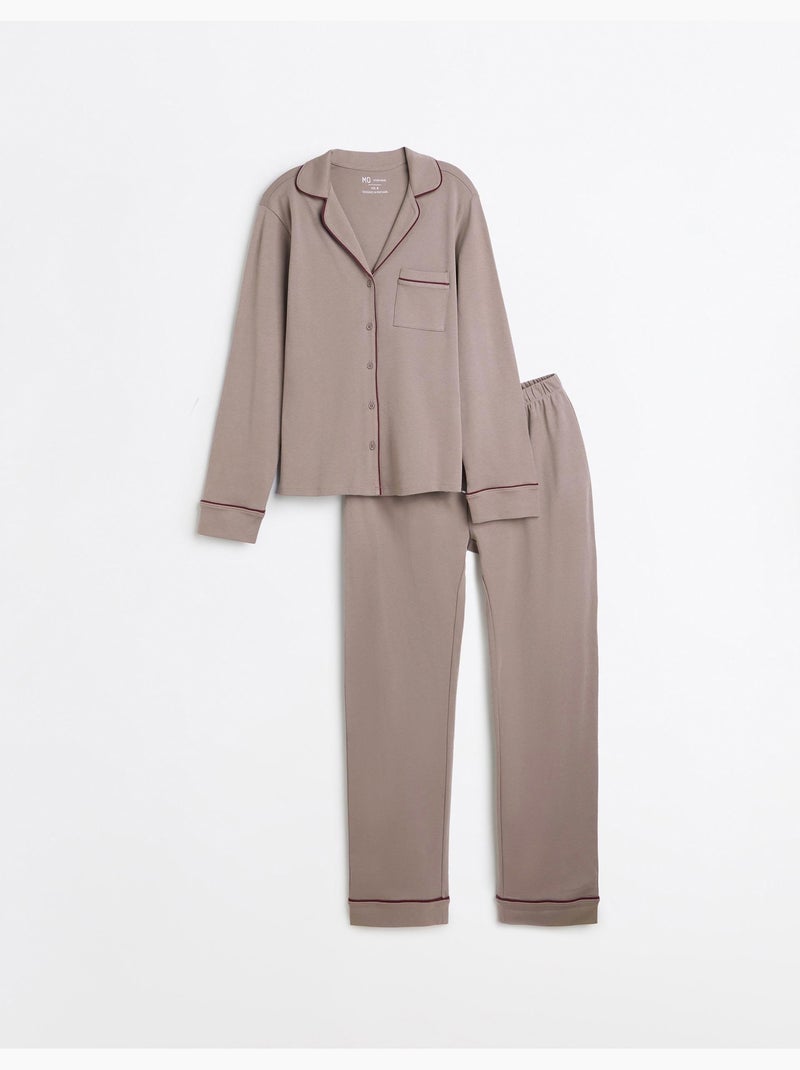 Pijama camisa, mo fashion Gris - Kiabi
