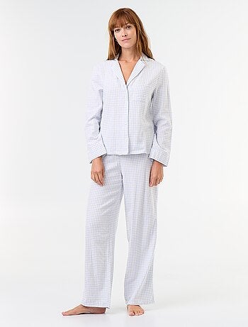 Pijama camisa + pantalón estampado - 2 piezas