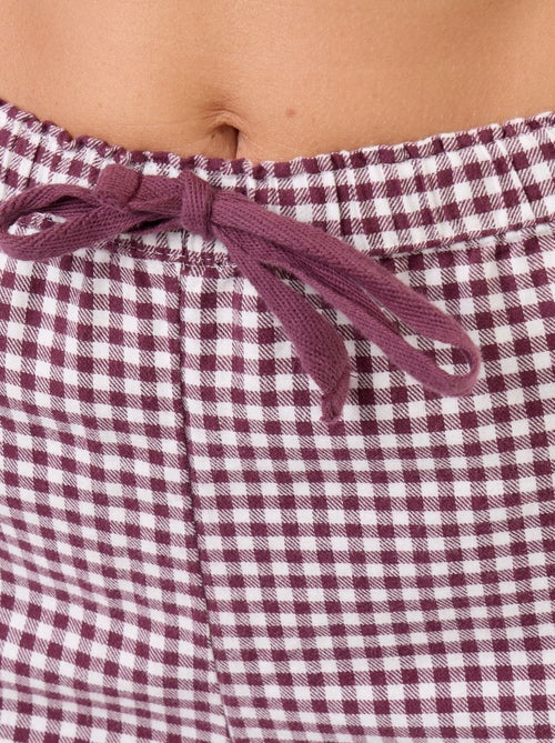Pijama camisa + pantalón estampado - 2 piezas - Kiabi