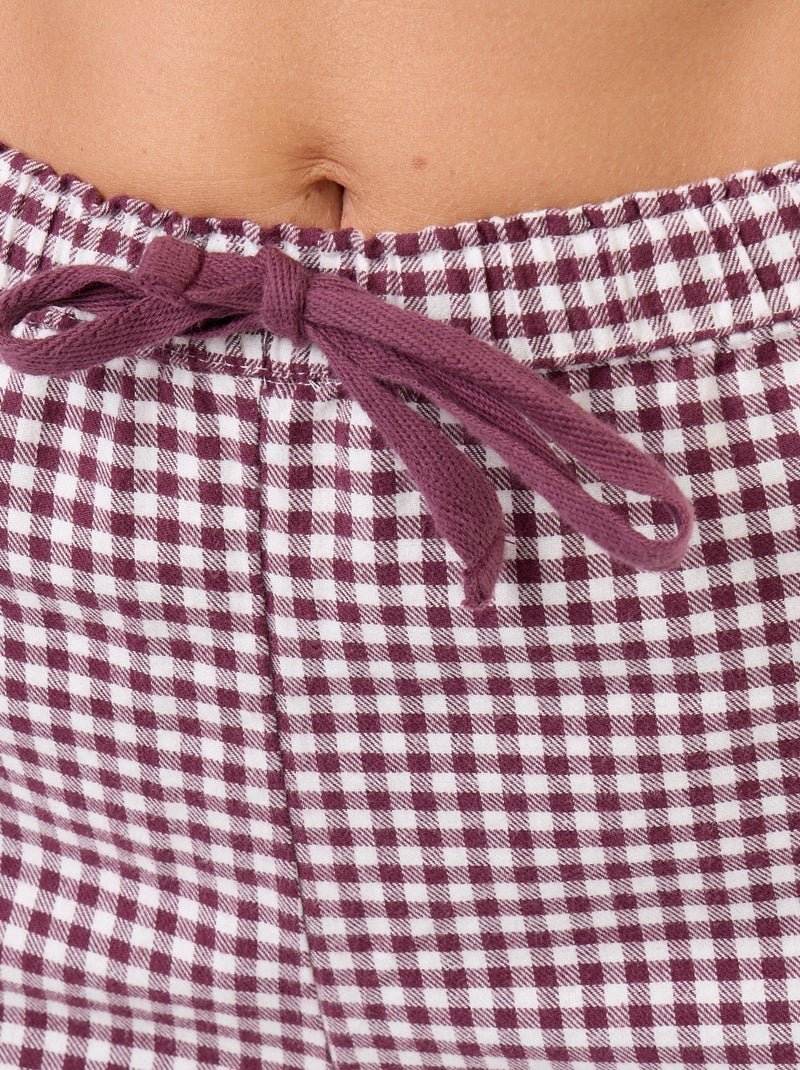 Pijama camisa + pantalón estampado - 2 piezas Rojo - Kiabi