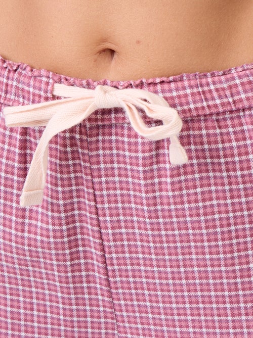 Pijama camisa + pantalón estampado - 2 piezas - Kiabi