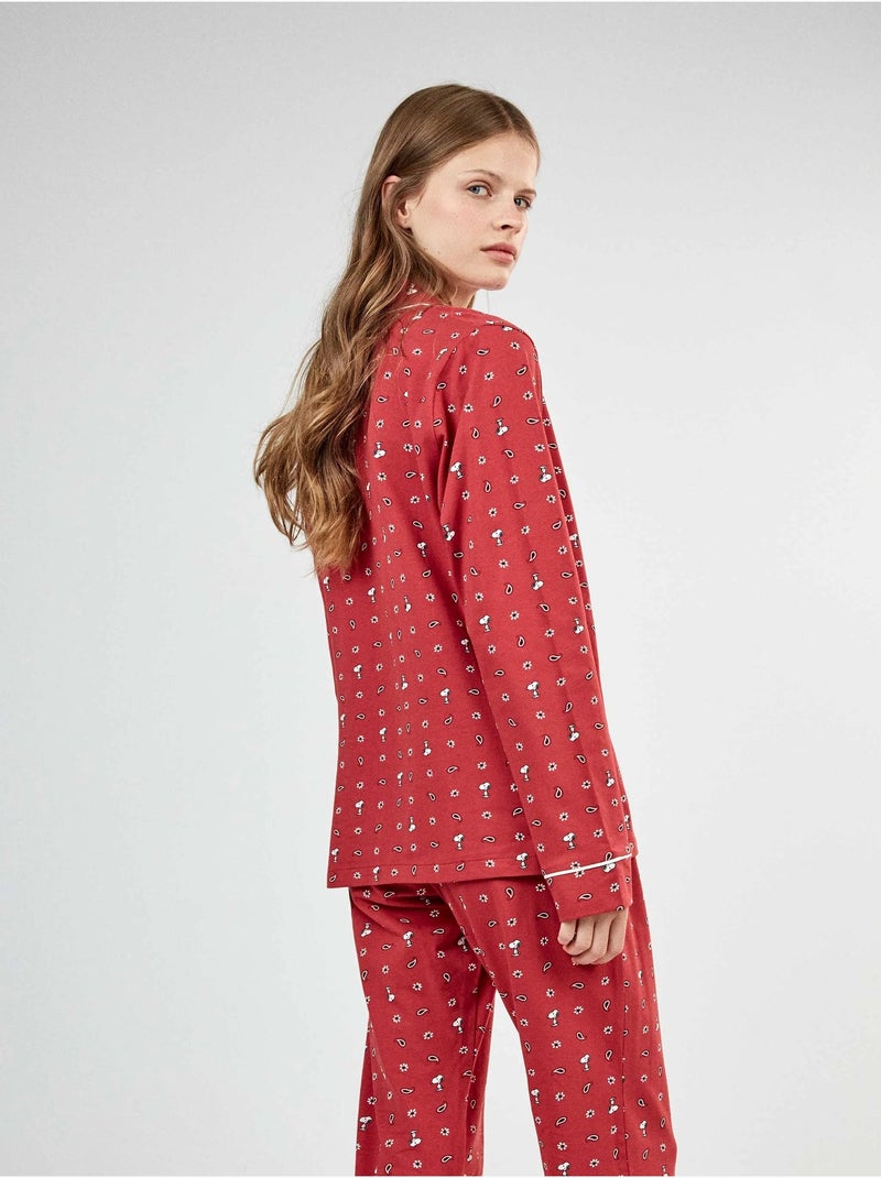 Pijama camisero de snoopy con estampado Multicolor - Kiabi
