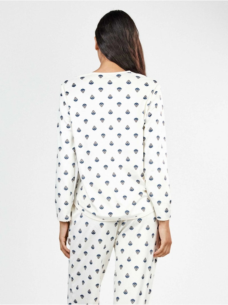 Pijama camisero estampado étnico Multicolor - Kiabi
