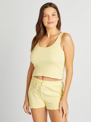 Pijama camiseta de tirantes + short - 2 piezas