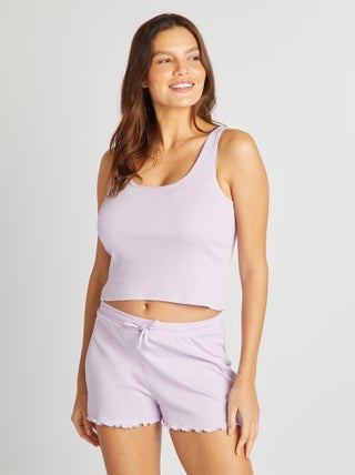 Pijama camiseta de tirantes + short - 2 piezas