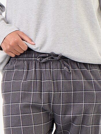 Pijama camiseta + pantalón de franela - 2 piezas