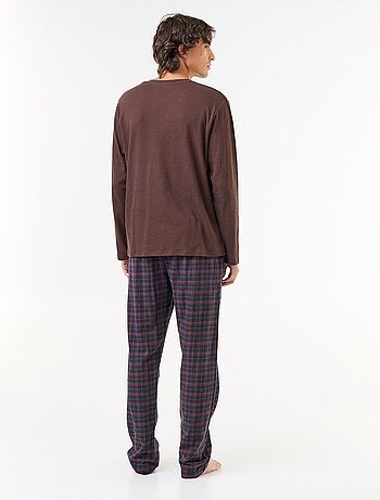 Pijama camiseta + pantalón de franela - 2 piezas