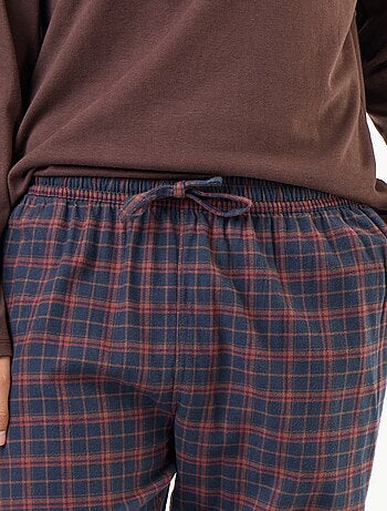 Pijama camiseta + pantalón de franela - 2 piezas