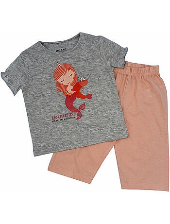 Pijama capri de jersey DOO&BO 'Glittery Shrimp'