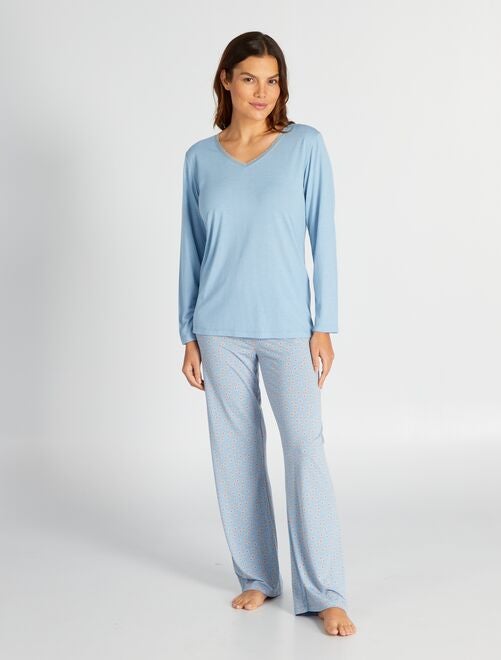 Pijama con camiseta + pantalón - 2 piezas - Kiabi