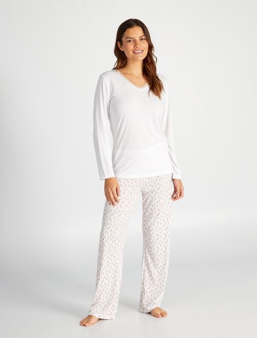 Pijama con camiseta + pantalón - 2 piezas - Kiabi