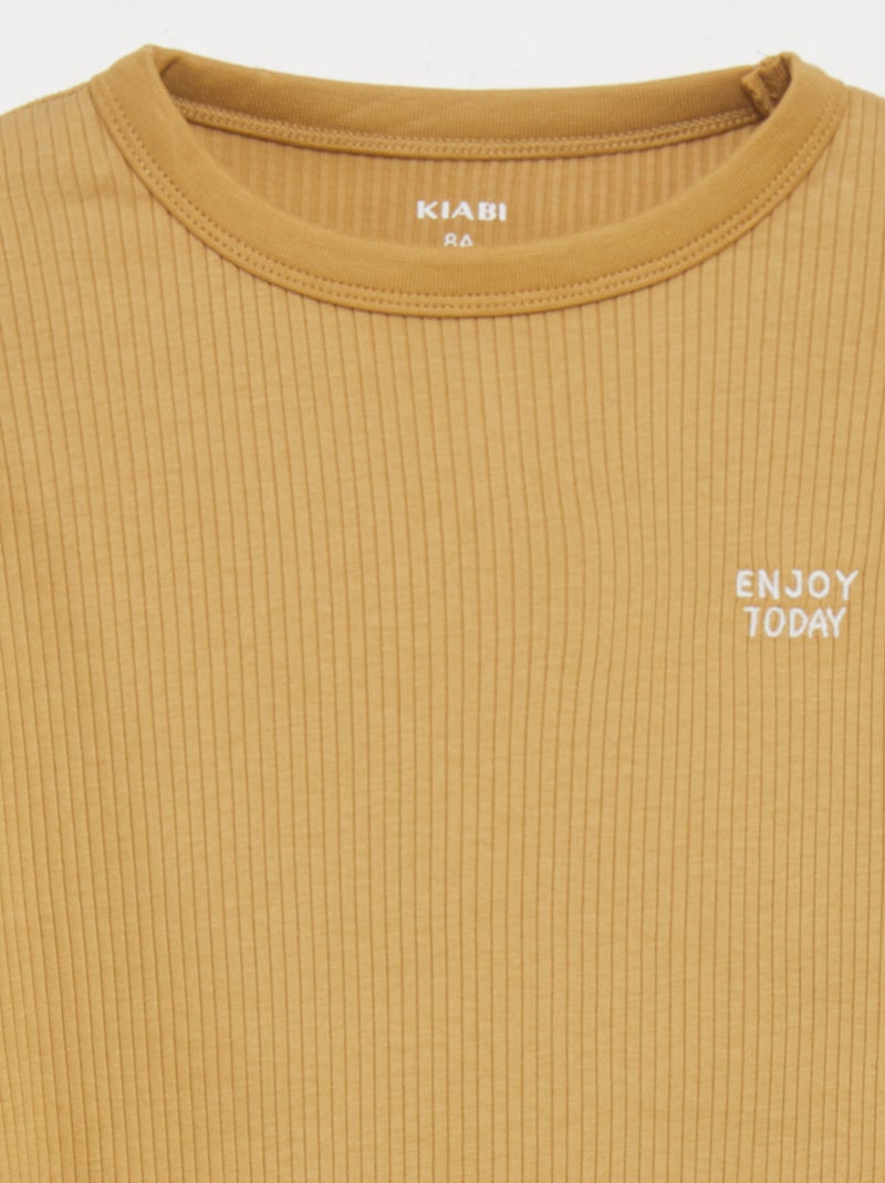 Pijama con camiseta + pantalón - 2 piezas MARRON - Kiabi