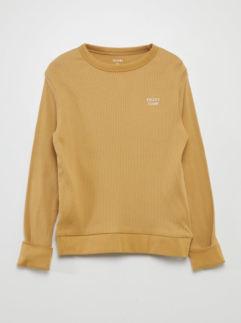 Pijama con camiseta + pantalón - 2 piezas MARRON - Kiabi