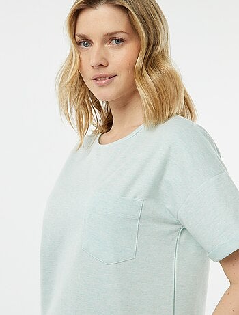 Pijama con camiseta + pantalón corto de punto torcido
