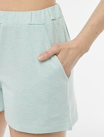 Pijama con camiseta + pantalón corto de punto torcido