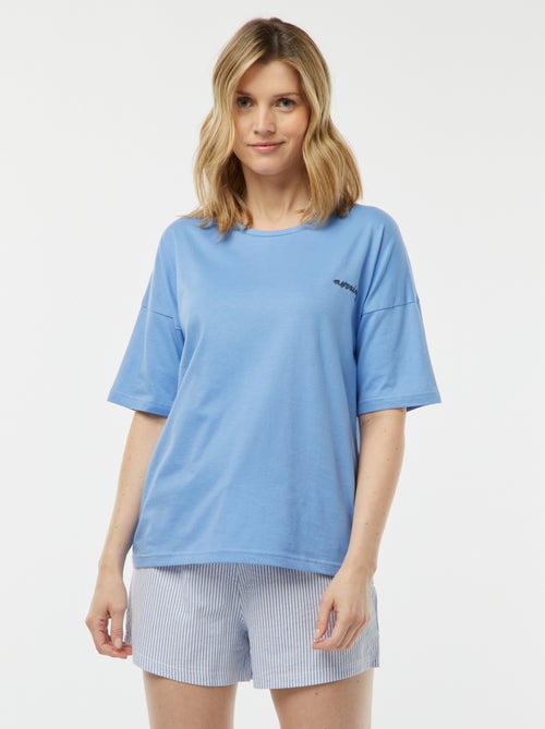 Pijama con camiseta + pantalón corto 'Dodo' - Kiabi