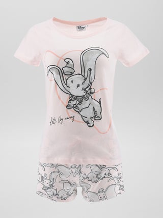 Pijama con camiseta + pantalón corto 'Dumbo' - 2 piezas