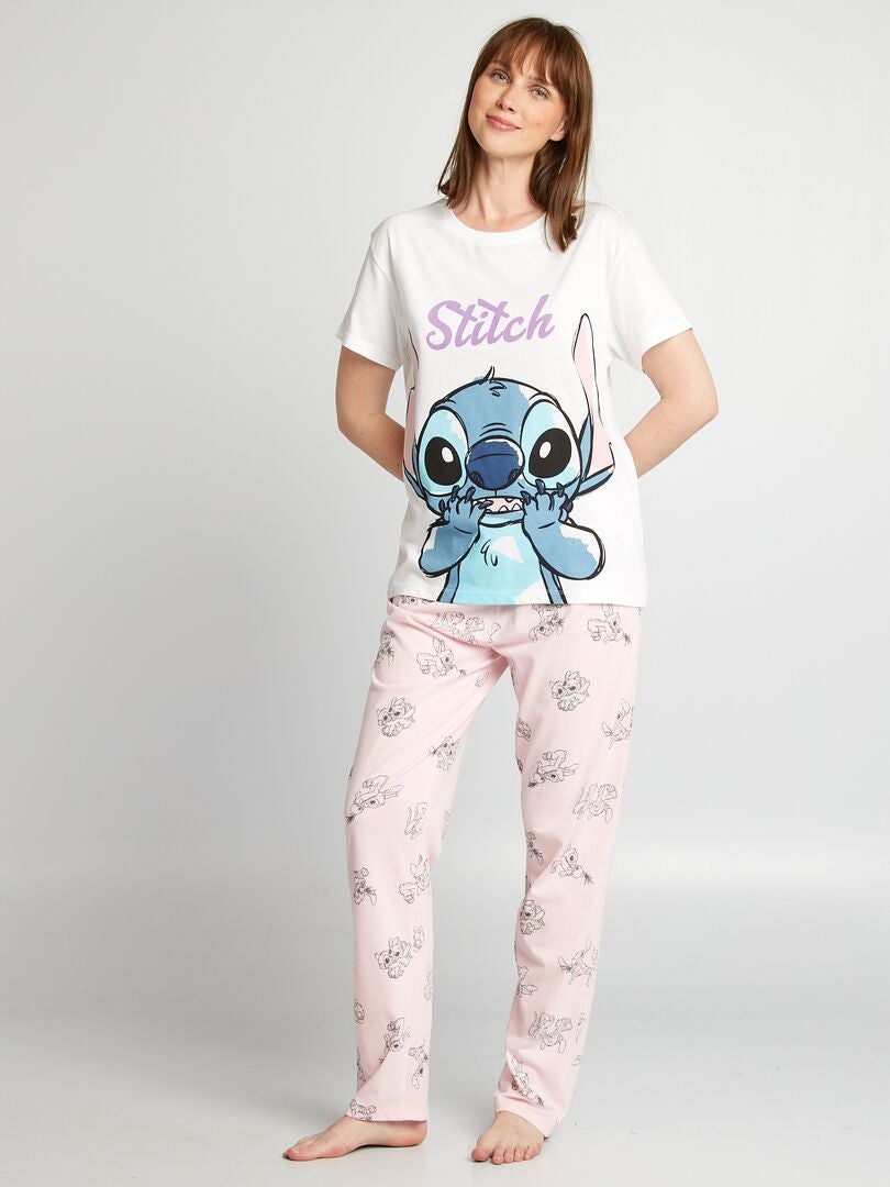 Pijama con camiseta + pantalón 'Stitch' 'Disney' - 2 piezas ROSA - Kiabi