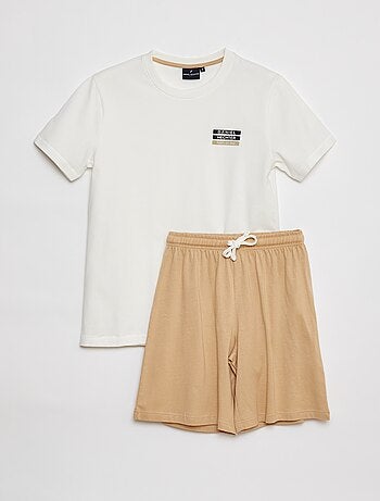Pijama con camiseta + short de punto - 2 piezas