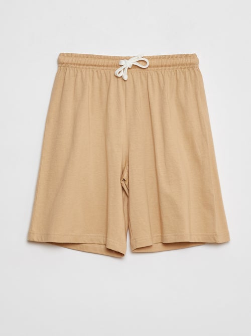 Pijama con camiseta + short de punto - 2 piezas - Kiabi