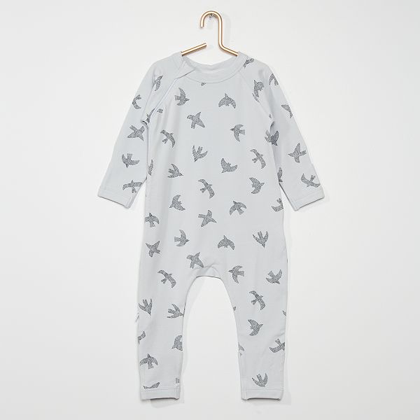 Pijama con cremallera 'DIM' bebé niña - AZUL - Kiabi - 19,00€