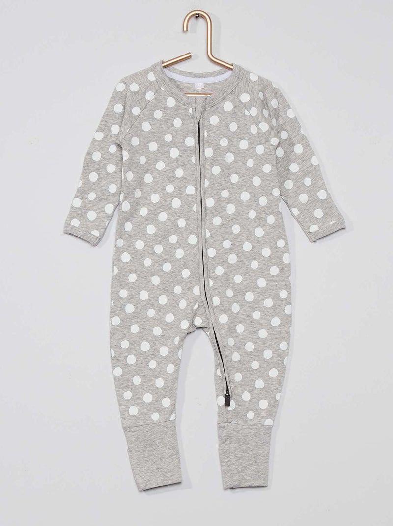 Pijama con cremallera 'DIM Baby' GRIS - Kiabi