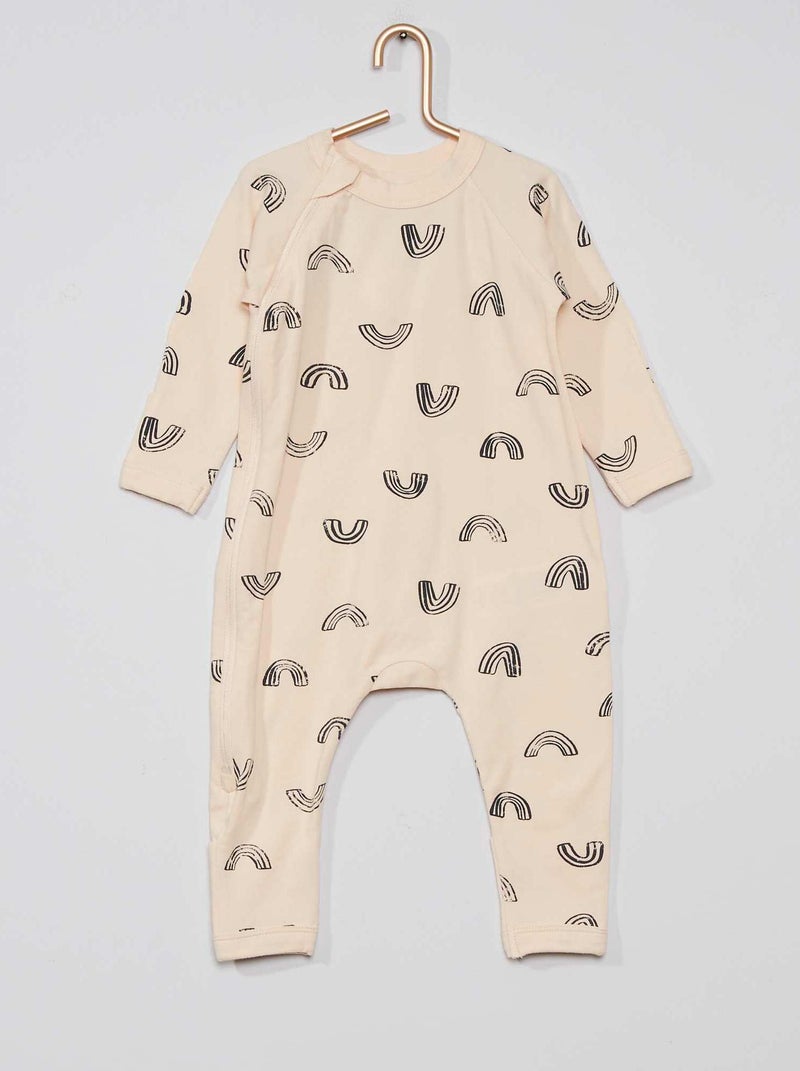 Pijama con cremallera 'DIM' BEIGE - Kiabi