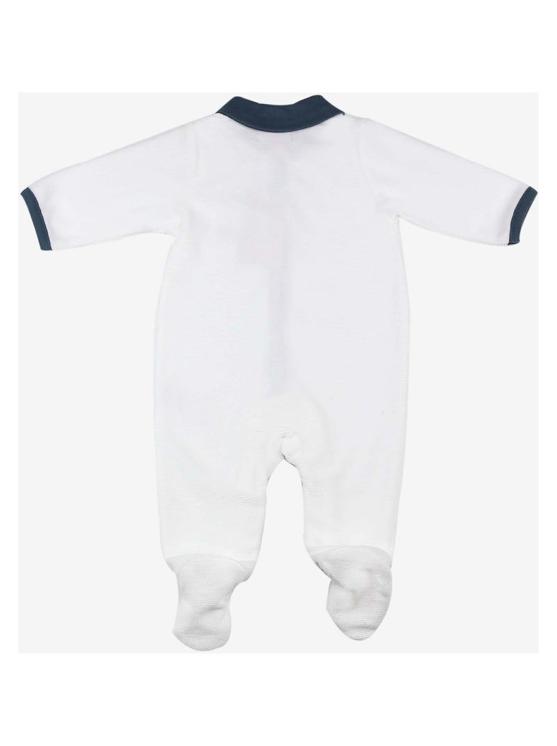 Pijama con cuello polo Azul - Kiabi