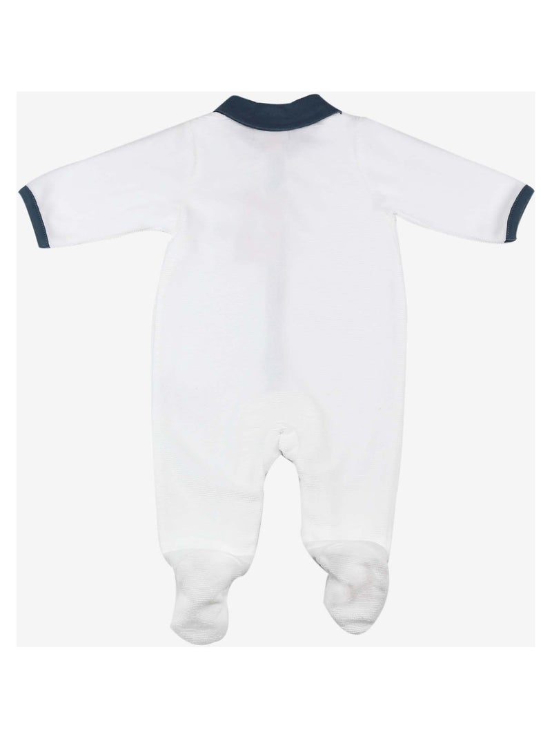 Pijama con cuello polo Blanco - Kiabi