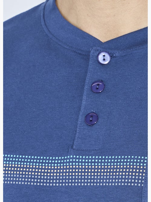 Pijama con cuello tunecino, jersey de algodón, bajos elásticos. - Afibel - Kiabi