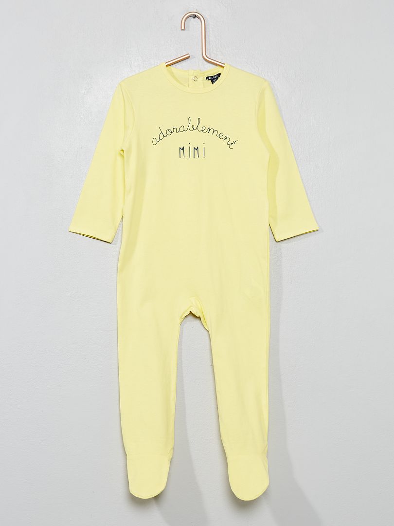 Pijama con 'mensaje' estampado AMARILLO - Kiabi