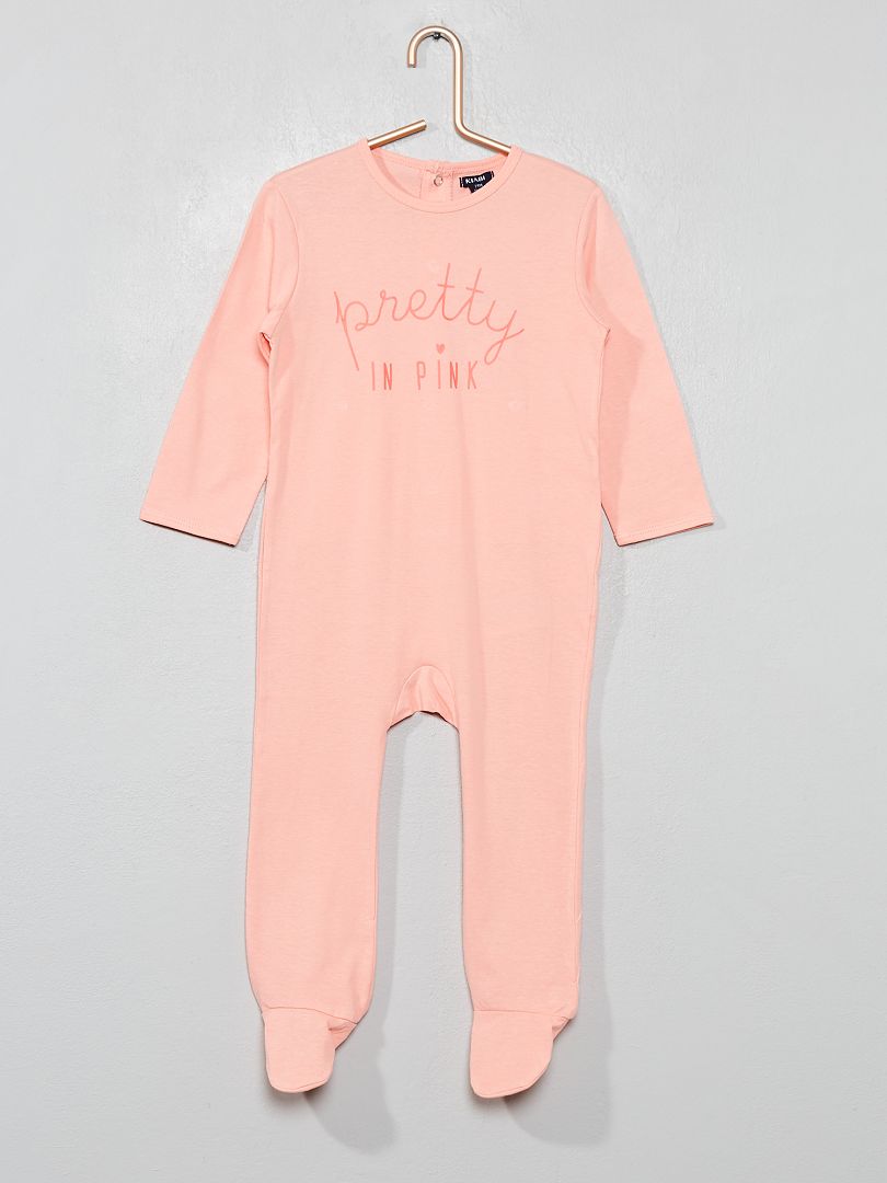 Pijama con 'mensaje' estampado ROSA - Kiabi