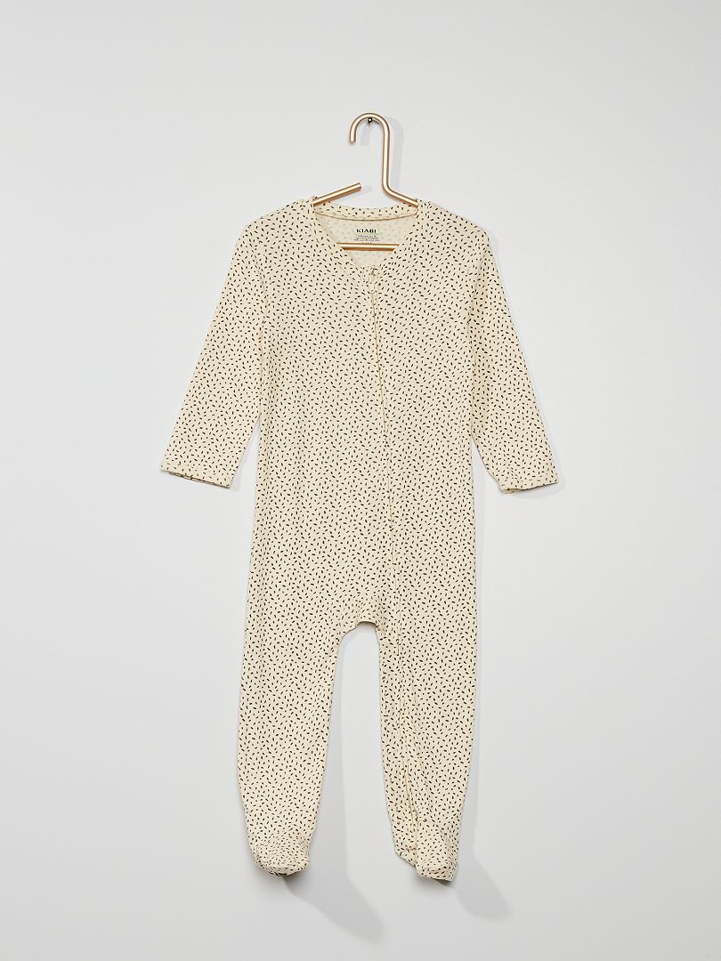 Pijama con pies antideslizantes BEIGE - Kiabi