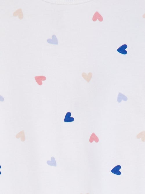 Pijama con pies estampado - Kiabi