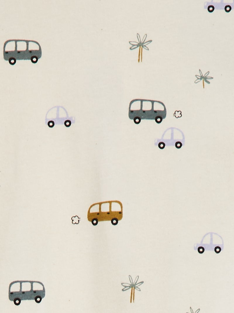 Pijama con pies estampado BLANCO - Kiabi