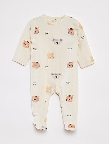 Pijama con pies estampado
